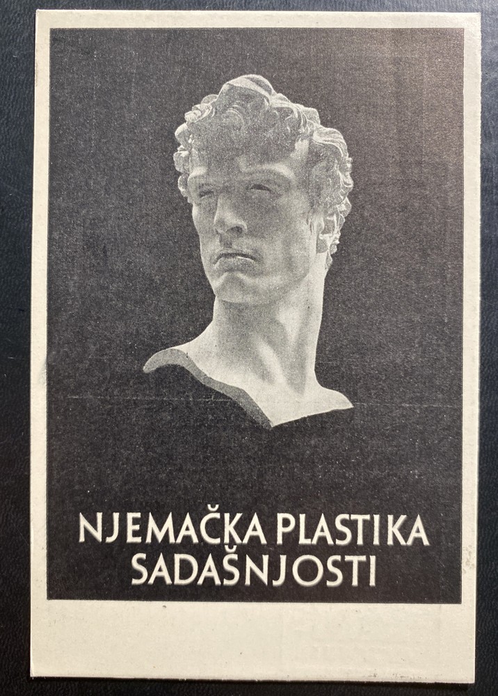 1942 Zagreb Croatia Advertising Postcard Cover Present German Plastic Arts