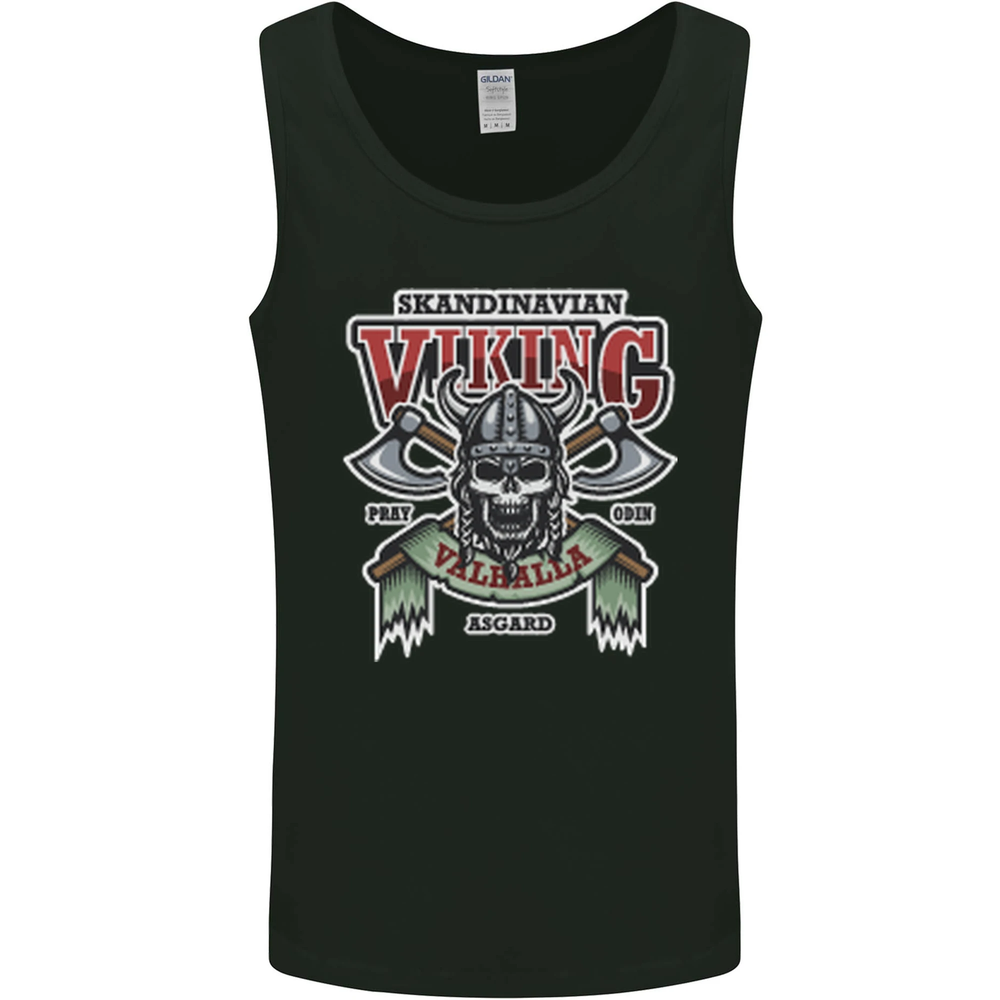 Scandinavian Viking Valhalla Odin Norse God Mens Vest Tank Top