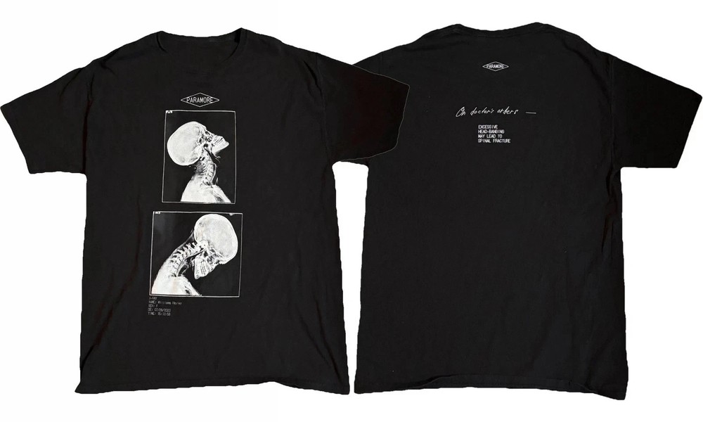 Paramore X-Ray Headbanger Hayley Williams Tour Shirt Size S-4XL Reprint HOT