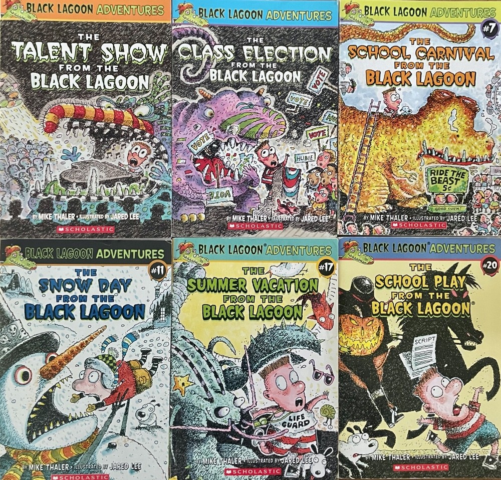 Lot Of 6 Black Lagoon Adventures Scholastic Chapter Books By Mike Thaler