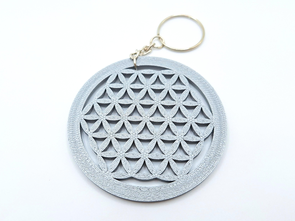 Abstract Floral Keychain for Flower Enthusiasts – Unique Gift Idea-image