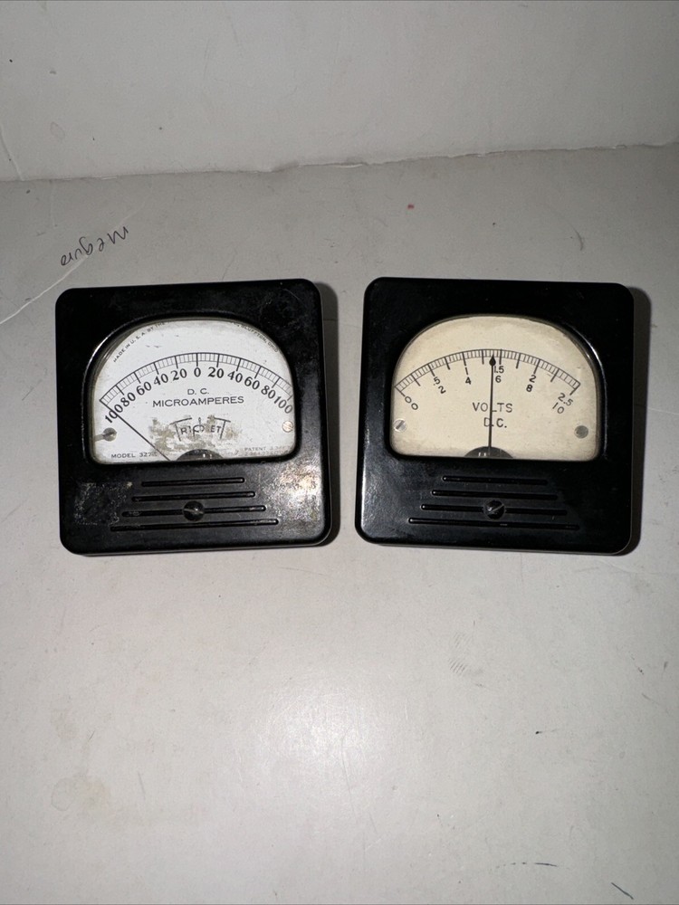 Triplett 327-T DC 100-0-100 MA Panel Meter 327T & 0-2.5/1 panel meter