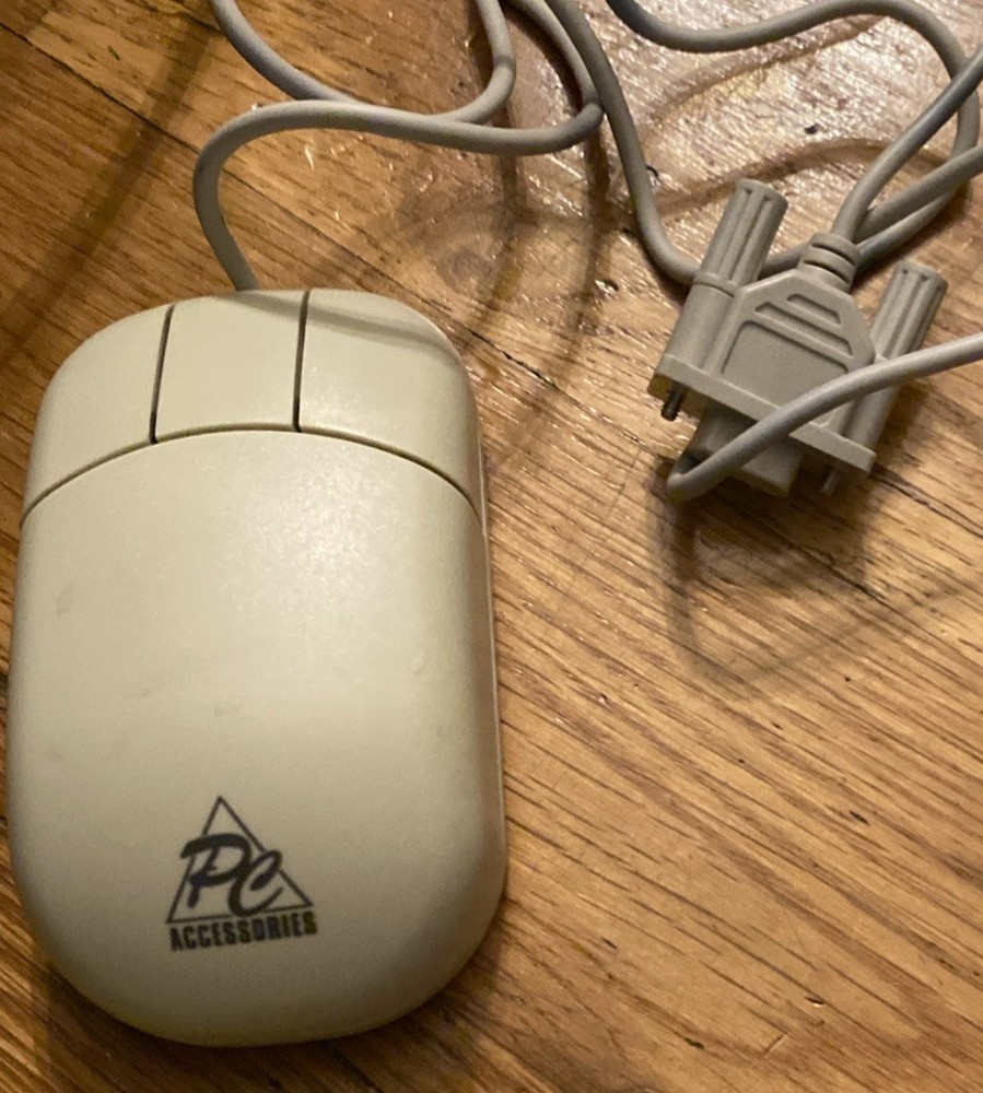 VINTAGE 3 BUTTON SERIAL MOUSE PC 20010 PC Accessories Ball