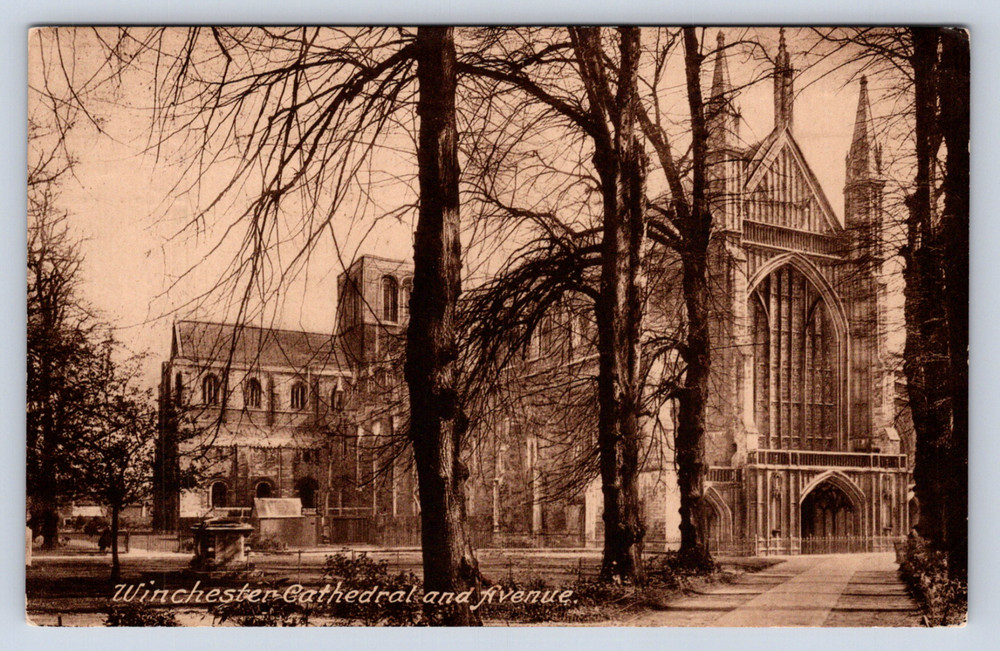 Vintage Postcard Winchester Cathedral and venue