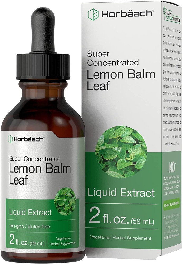 Lemon Balm Leaf Liquid Extract | 2 fl oz | Melissa Officinalis | by Horbaach