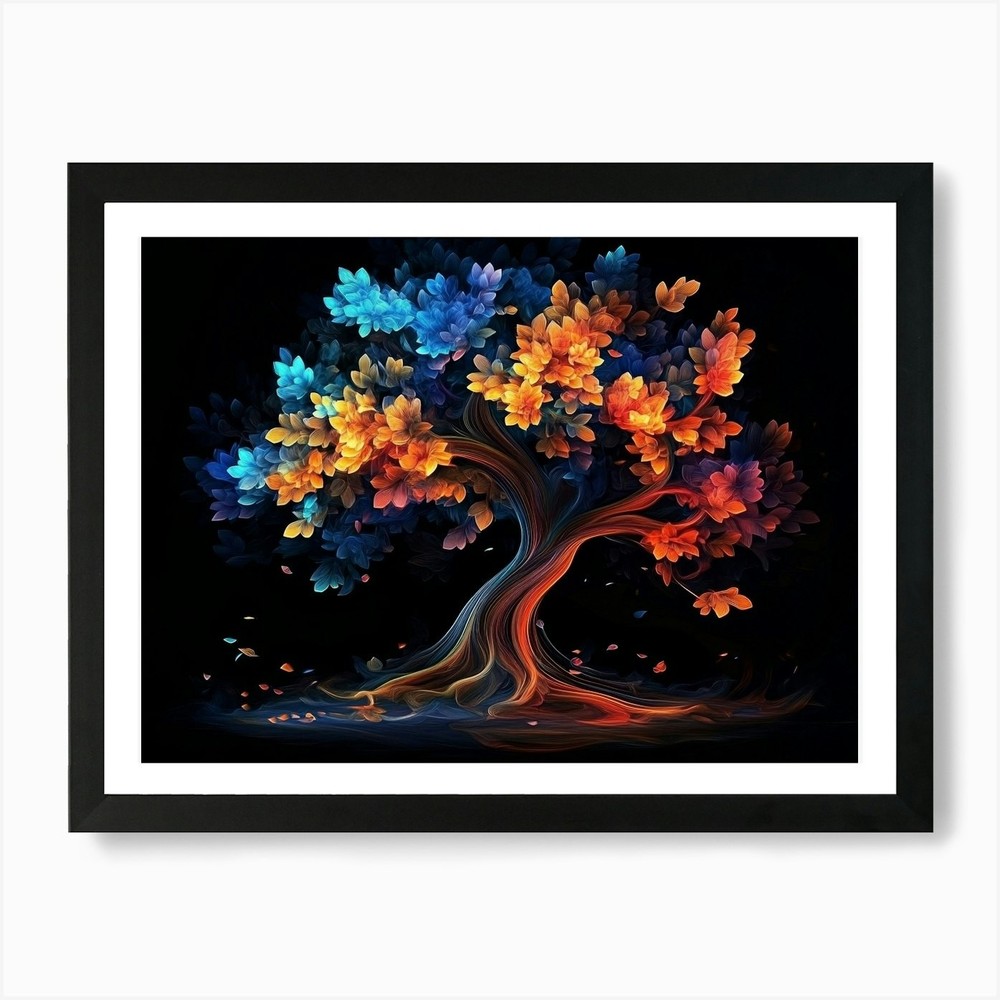 Tree of Life 147 Framed Wall Art Canvas Print Poster Picture