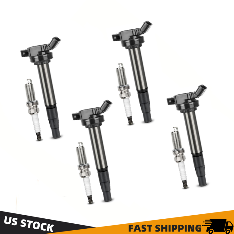 For 2009-17 Toyota Corolla 1.8L 4-Cylinder UF596 Ignition Coil & Spark Plug Set