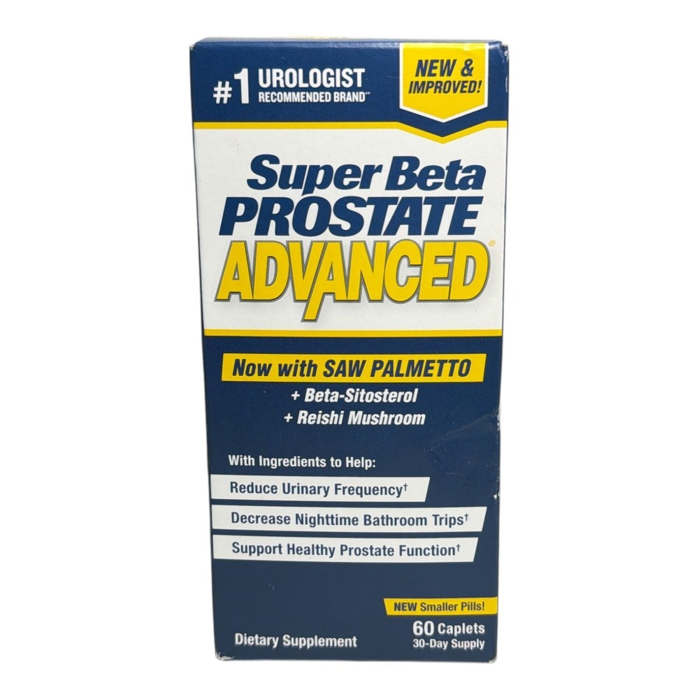 *Super Beta Prostate Advanced Now w/ Saw Palmetto Dietary Supplement -60 Caplets