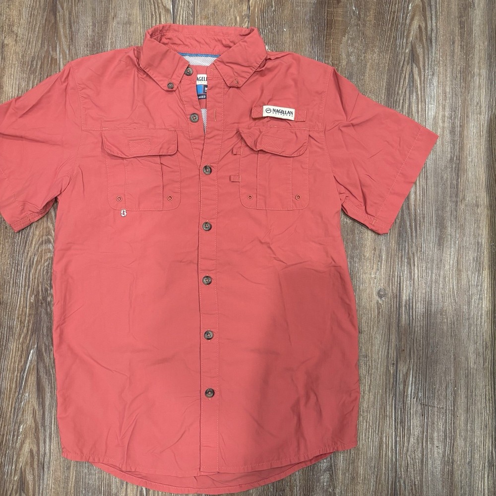 Magellan OutDoor Fish Gear MoistureWicking Boys Sz 10/12 Relaxed Fit Shirt