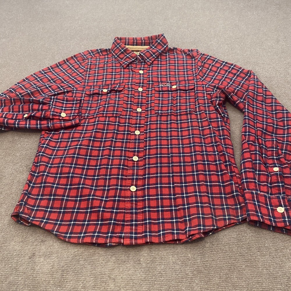 Hollister Flannel Shirt Mens XL Plaid Long Sleeve Button Pockets Holiday