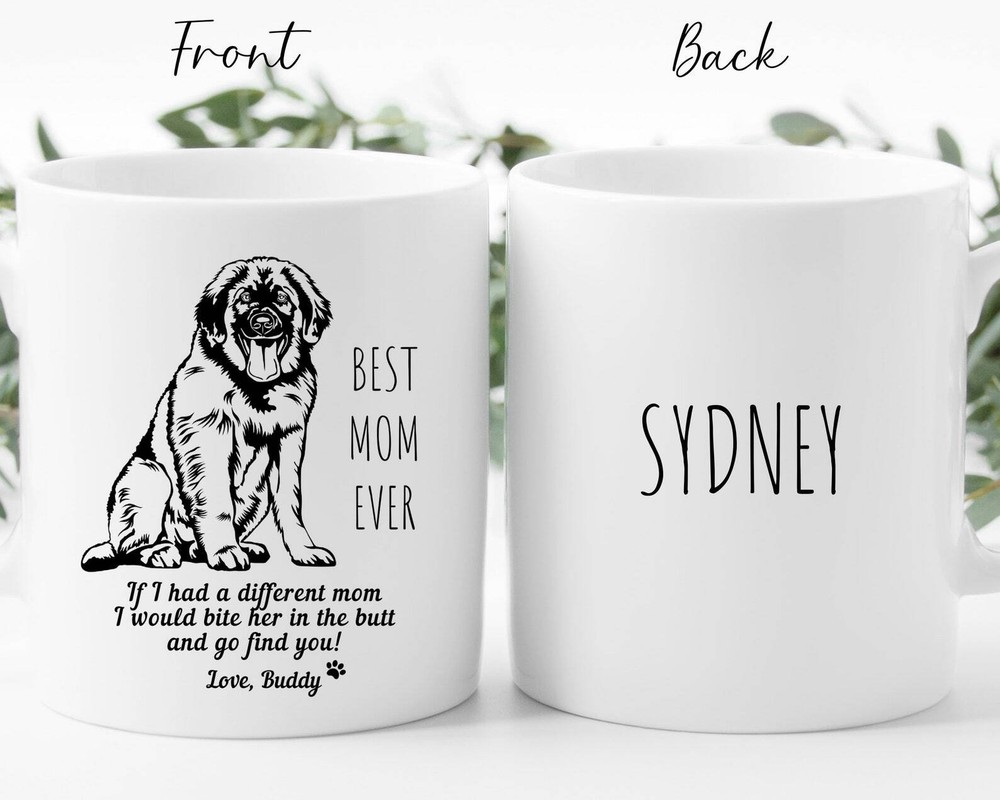 Leonberger Coffee Mug Personalized Leonberger Gift For Dog Mom Best Dog Mom Ever