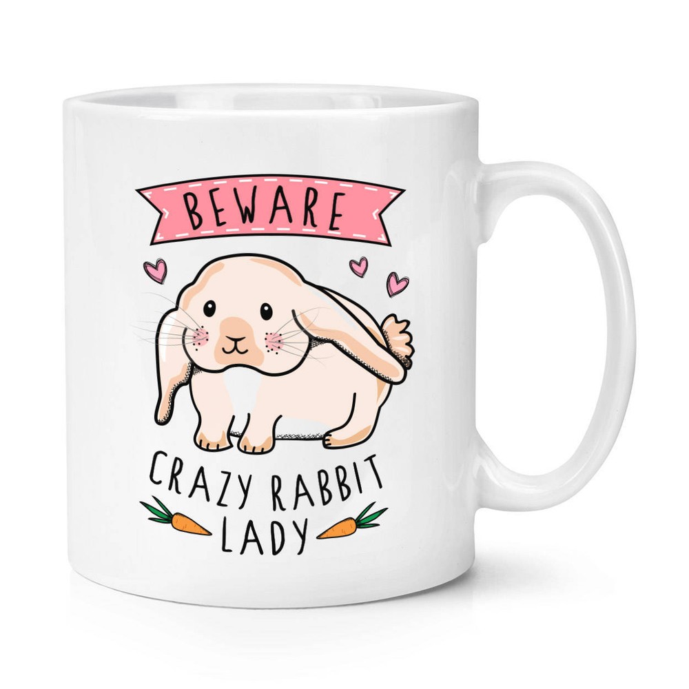 Crazy Rabbit Lady Coffee Mug – Fun Unique Gift for Rabbit Lovers