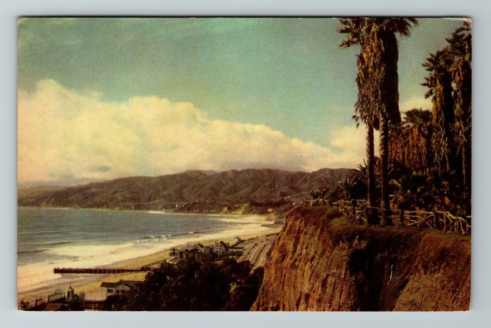 Santa Monica CA-California, Scenic View Ocean, Vintage Postcard
