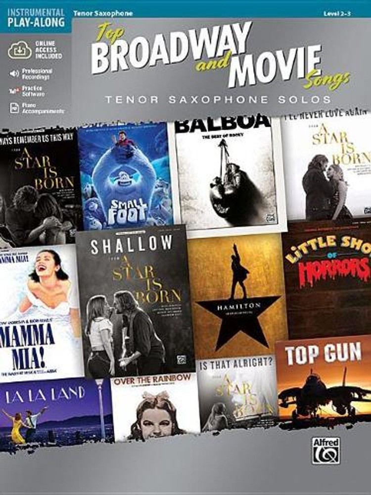Top Broadway & Movie Songs Instrumental Solos: Tenor Saxophone Solos, Book & Onl