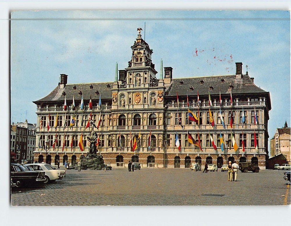 Postcard Hotel de Ville Stadhuis Antwerp Belgium