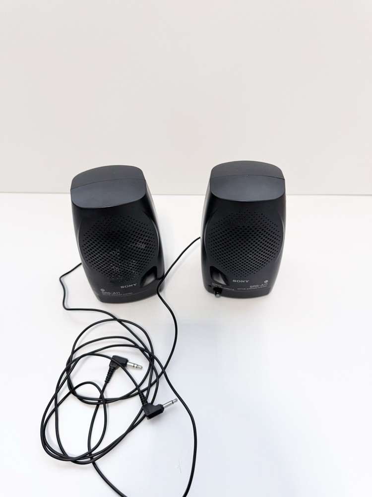 Sony SRS-A11 Wired Desktop Computer Speakers Tested Working Pair