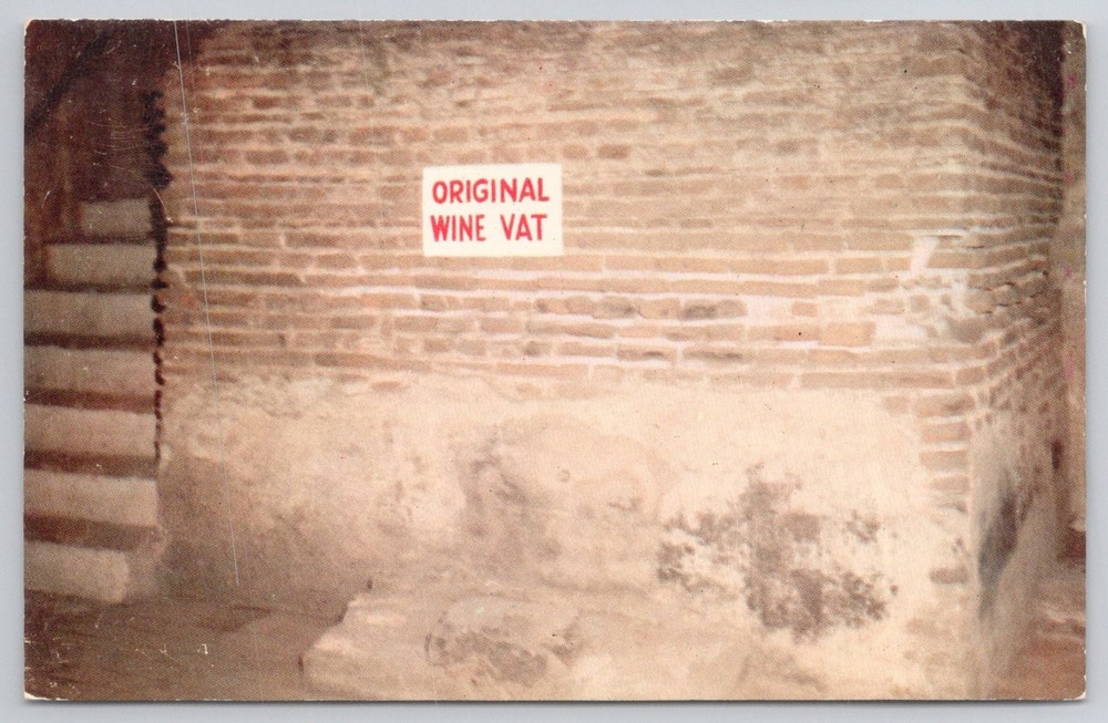 Mission San Antonio de Padua Jolon CA Original Wine Vat Postcard Frye & Smith