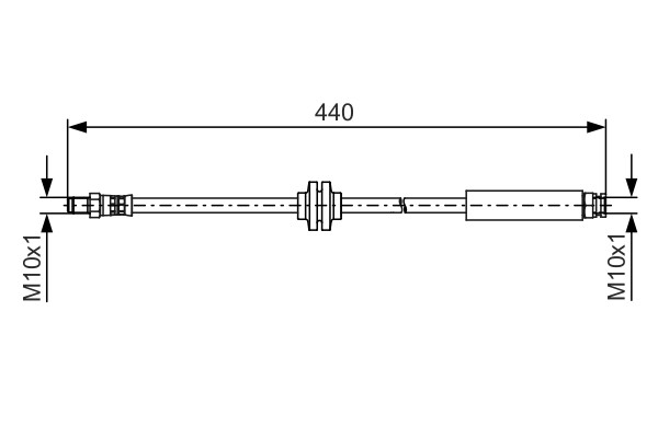 1 987 481 484 Bosch brake hose for Citroen, Fiat, Peugeot