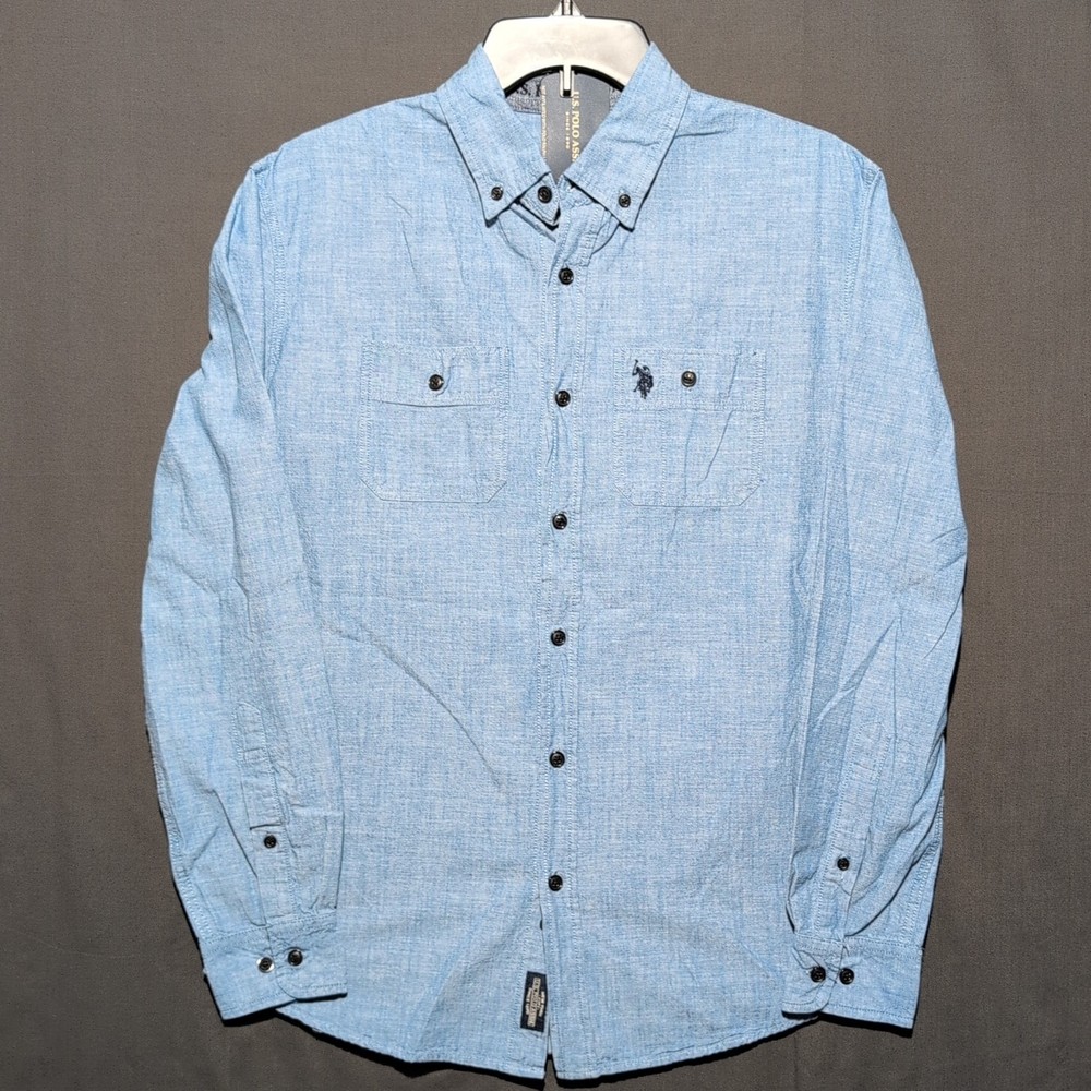 U.S. Polo Assn. Logo LS Button-down Men's S Blue