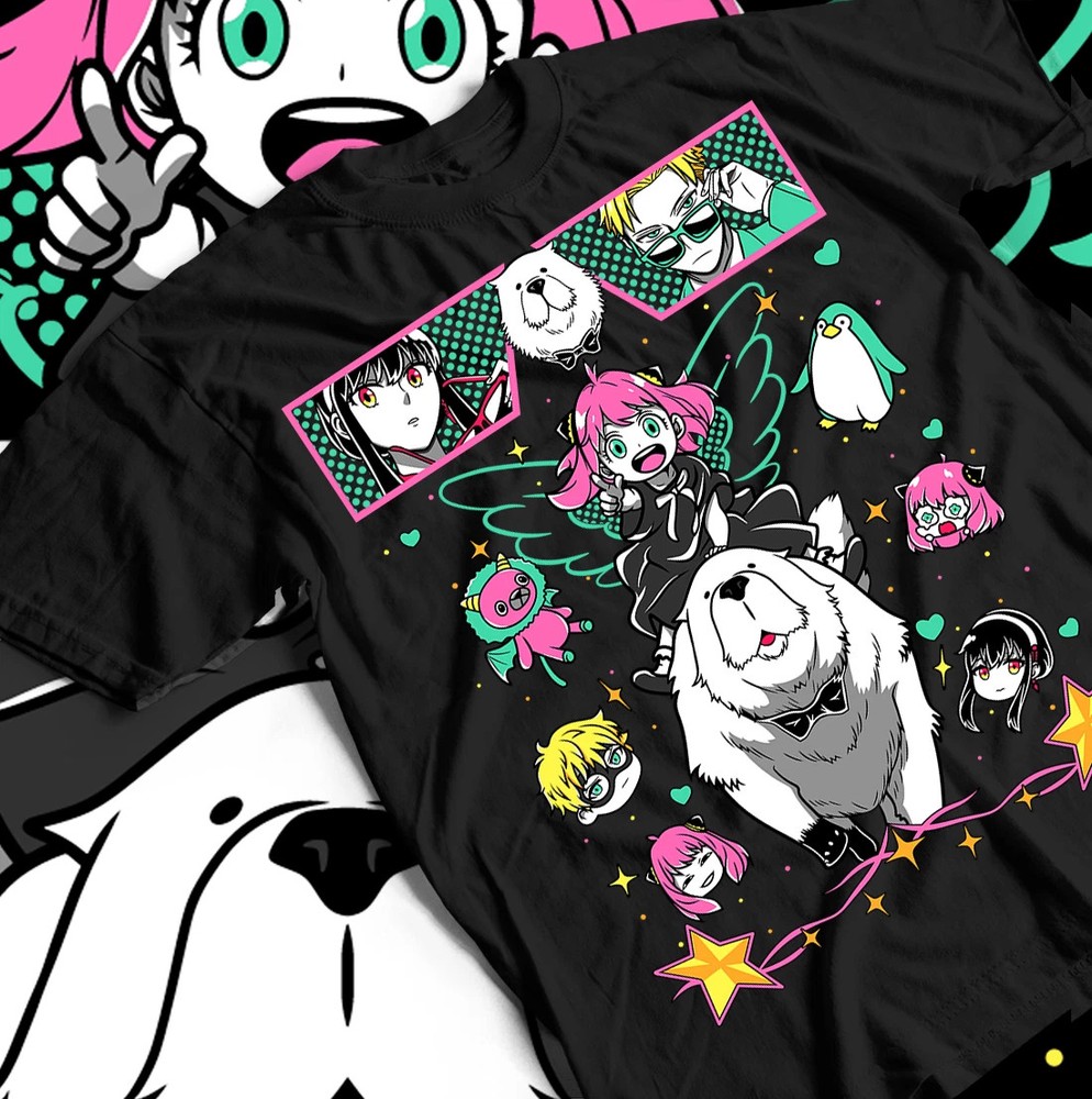 Spy X Family T-Shirt Loid Anya Bon Forger Unisex Manga Anime Gift Shirt All Size