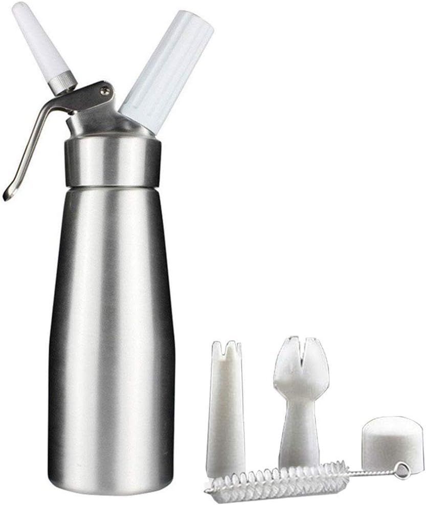 Aluminum 500ML Manual Whipped Cream Dispenser for Fancy Desserts