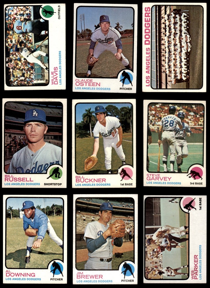 1973 Topps Dodgers Near Team Set 4.5 - VG/EX+ 7168555 (12 / 27 cards)