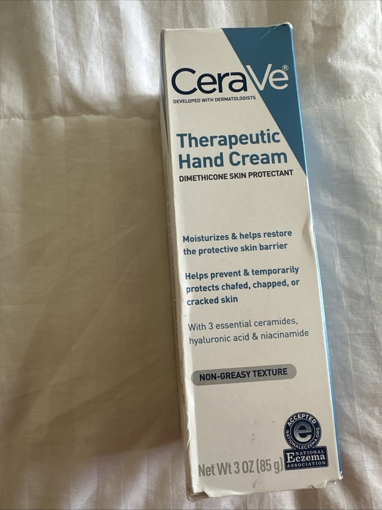 M CeraVe Unscented Therapeutic Hand Cream for Dry Cracked Hands 3oz