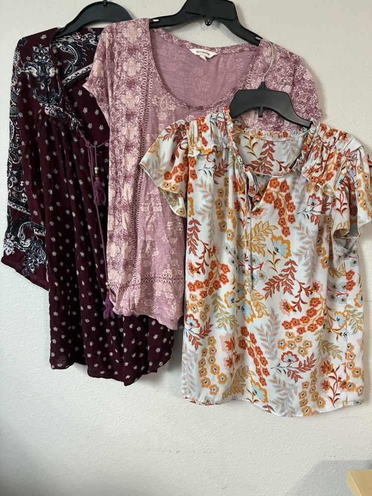 Angie, My Danielle & Lucky Brand Women’s 3 Large Blouse Lot