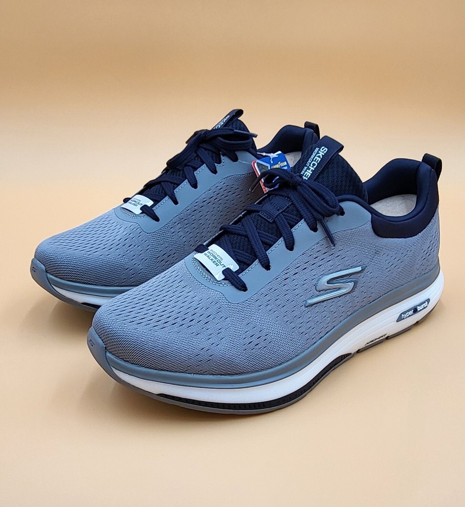 Men's Skechers Go Walk Workout Walker-Outpace - Size 10, Gray/Navy