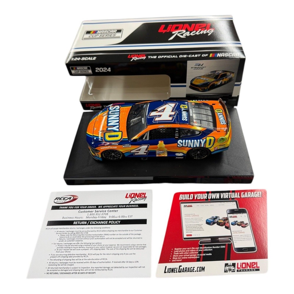 Josh Berry 2024 SunnyD 1:24 Diecast Lionel 2024 CX42423SNDJP