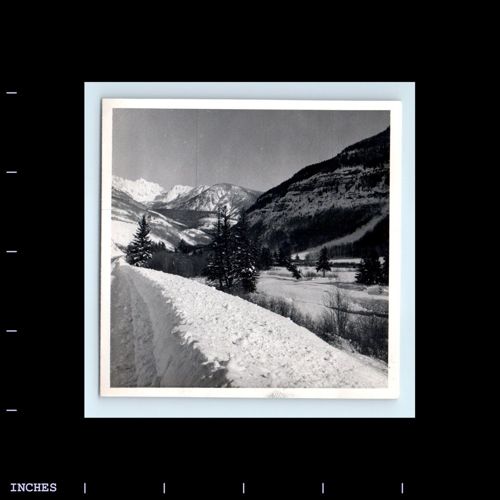 Old Vintage Photo SNOW WINTER SCENE MOUNTAIN LANDSCAPE