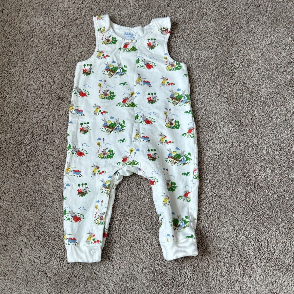Baby Boden Overalls Cute Patterned 9-12 Months Snap Closures