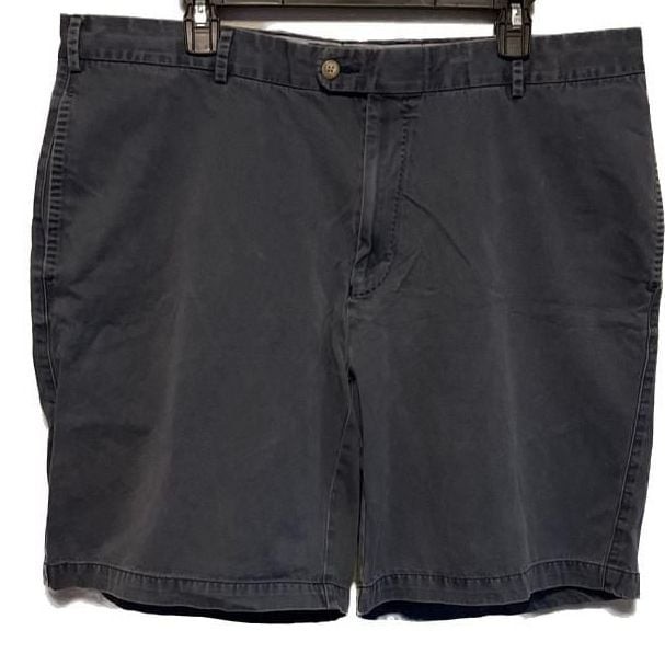 Peter Millar Men's Flat Front Chino Shorts Blue Pima Cotton