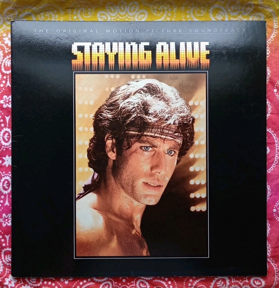 STAYING ALIVE - Soundtrack. 1983 Bee Gees /John Travolta, VG+ vinyl, Gatefold