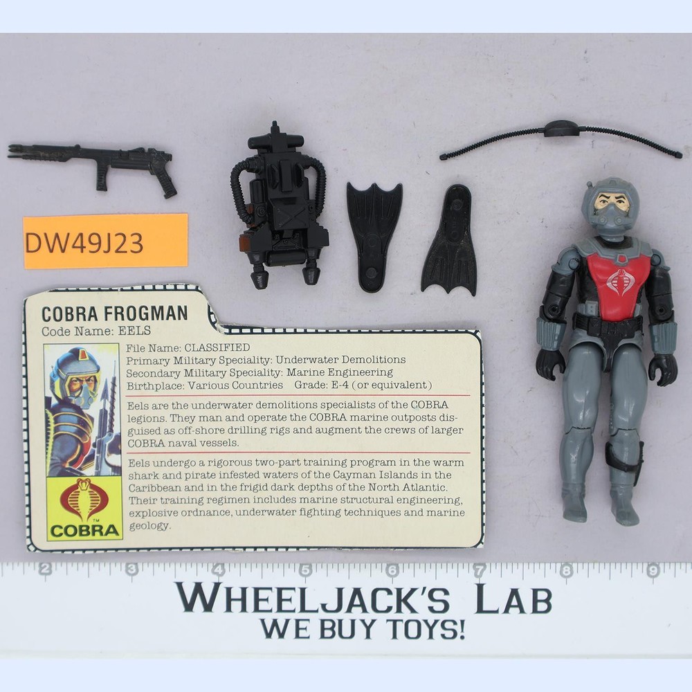 Eels V1 100% Complete G.I. Joe 1985 Hasbro Vintage Action Figure