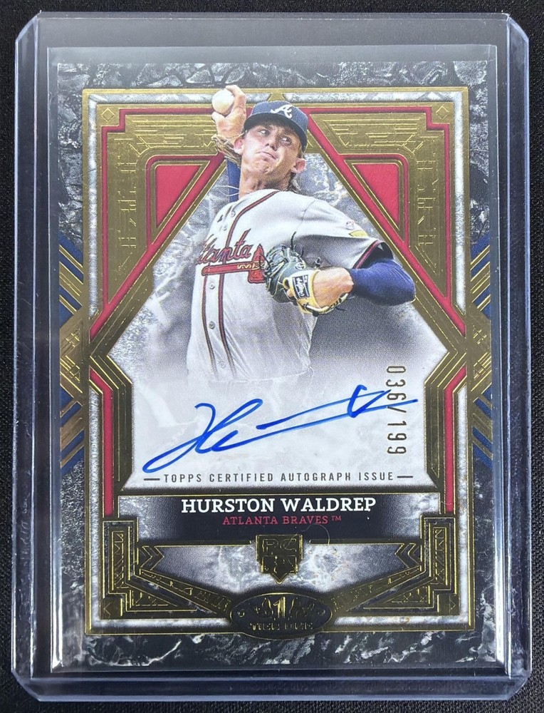 2025 Topps Tier One Hurston Waldrep #BA-HW 3 Auto 36/199 RC Braves