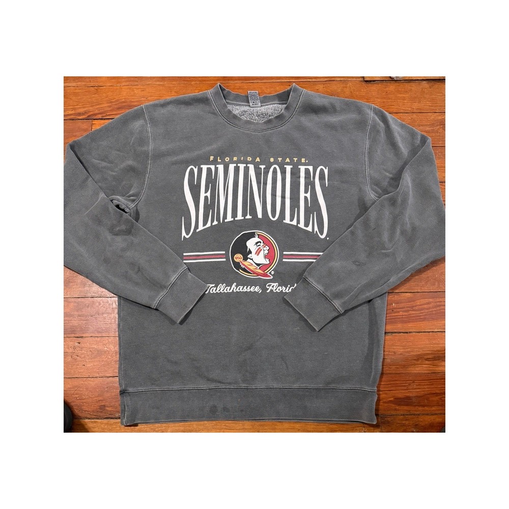 Florida State Seminoles Sweatshirt Independent Trading Co Gray FSU Crewneck M