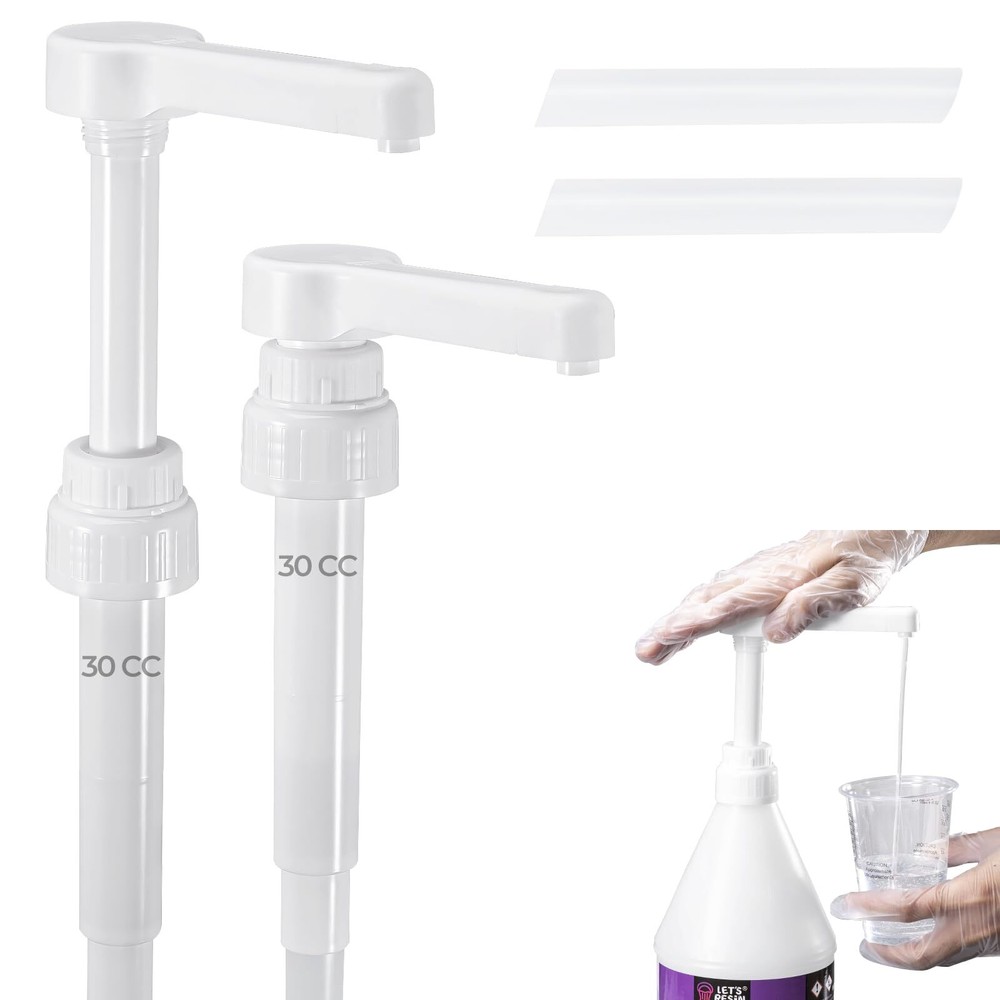 30CC Leak Proof Resin Pump Dispenser 2 Pack BPA Free for Epoxy Use