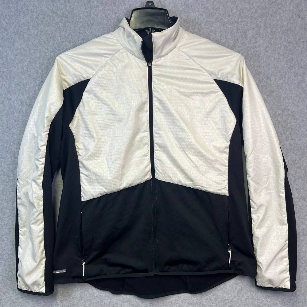 Champion Performax Jacket Mens XL White Black DuoFold Athletic Coat for Warmth and Control