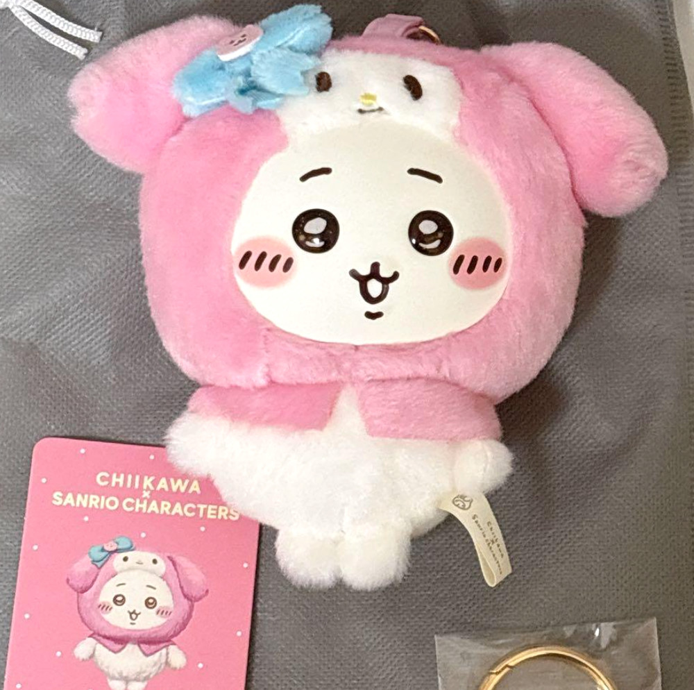 Chiikawa Sanrio Plush mascot Keychain Kiramekko My melody New Japan