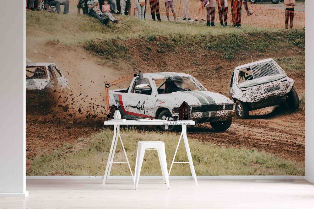 3D Car Racing Sports Wall Murals Wallpaper Murals Wall Sticker