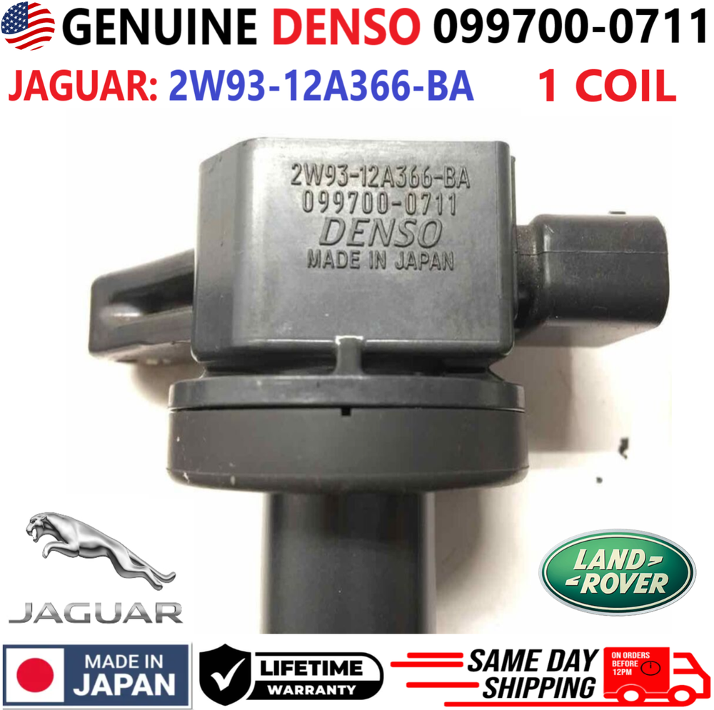 GENUINE DENSO x1 Ignition Coil For 2003-2010 Jaguar & Land Rover, 2W93-12A366-BA