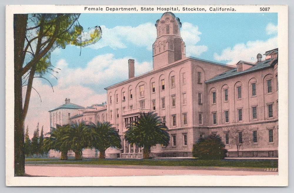 Stockton California State Hospital Female Dept. PC Pacific Novelty Co. 1910s