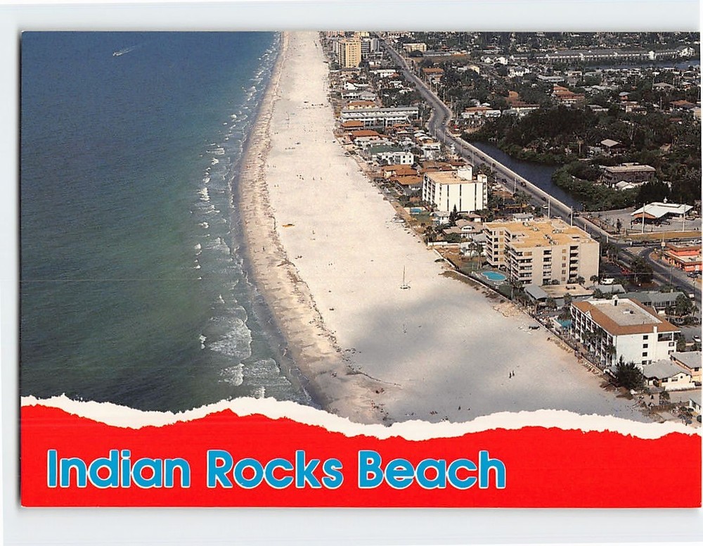 Postcard Aerial View Indian Rocks Beach Florida USA