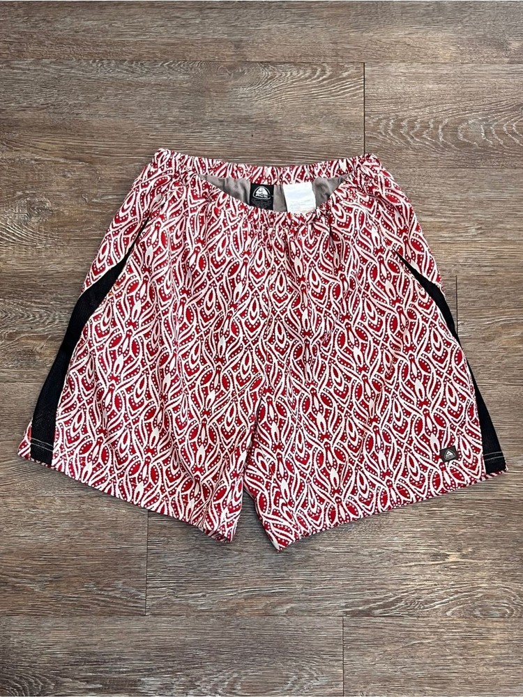 Nike ACG Vintage All-Over Print Athletic Shorts Red White Black Mesh | Size: M