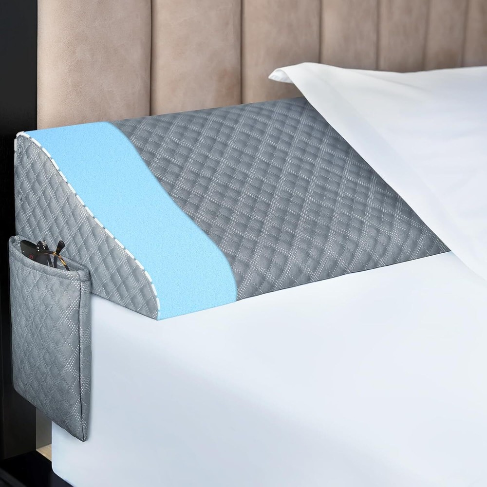 Kayfia Queen Size Pillow Wedge for Headboard Gap Filler 0-8 Inch Mattress Support