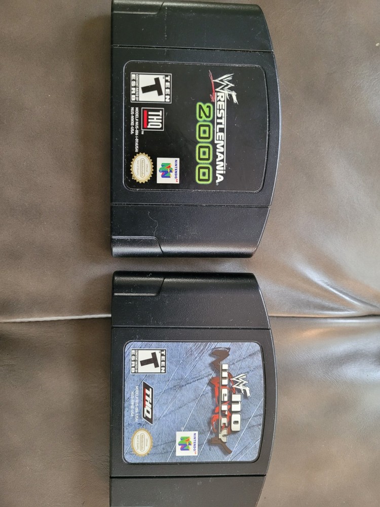 WWE/WWF No Mercy & Wrestlemania 2000 N64 Nintendo 64 Wrestling Lot