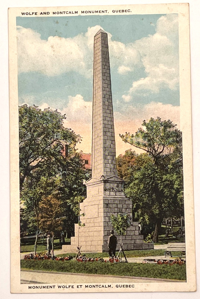 Postcard Wolfe & Montcalm Monument Quebec Canada
