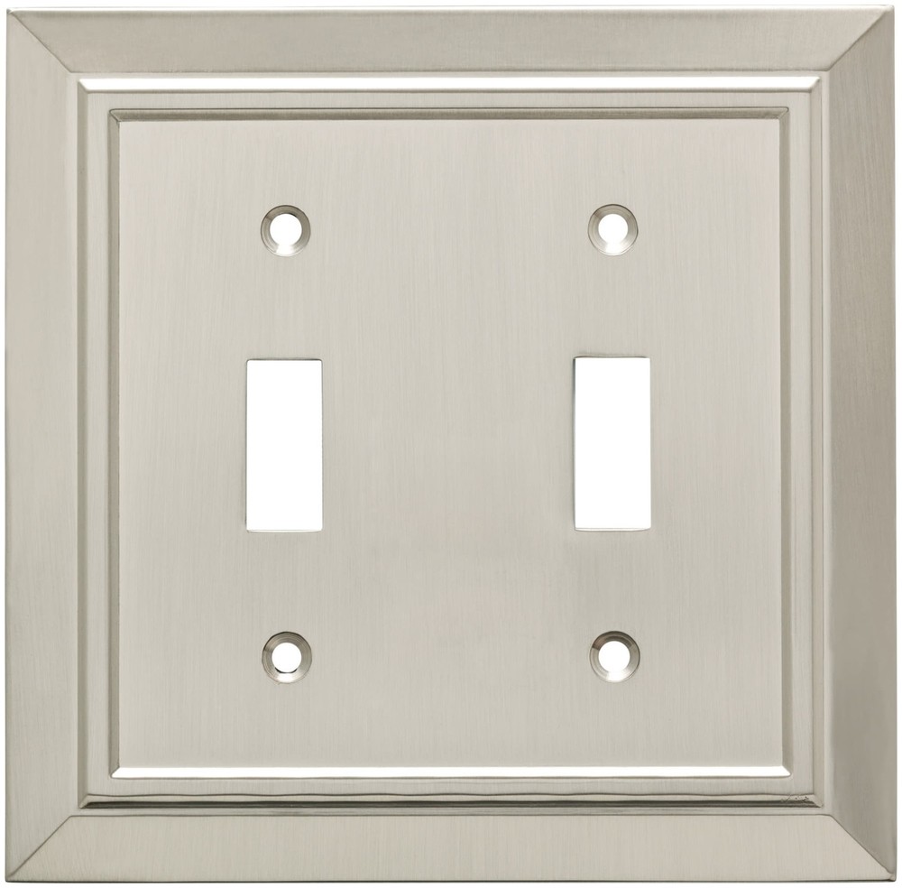 Franklin Brass W35220-C Nickel Double Switch Wall Plate Classic Architecture