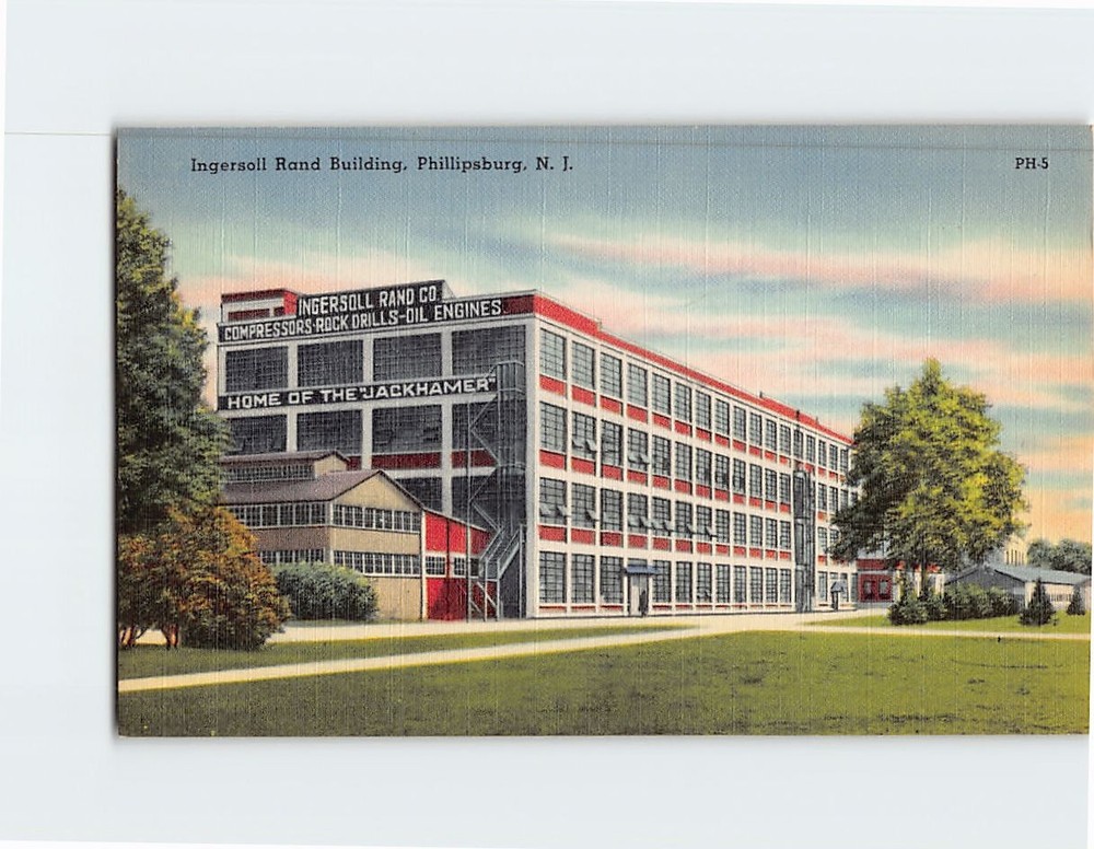 Postcard Ingersoll Rand Building Phillipsburg New Jersey USA
